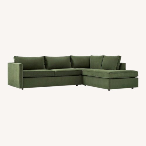 Used West Elm Juniper Green 2 Piece Sectional for sale on AptDeco