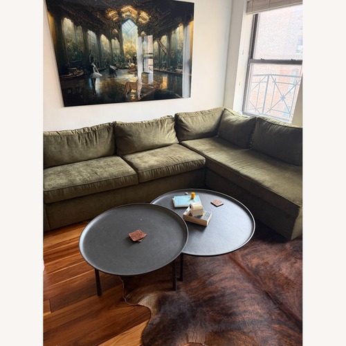 Used West Elm Juniper Green 2 Piece Sectional for sale on AptDeco