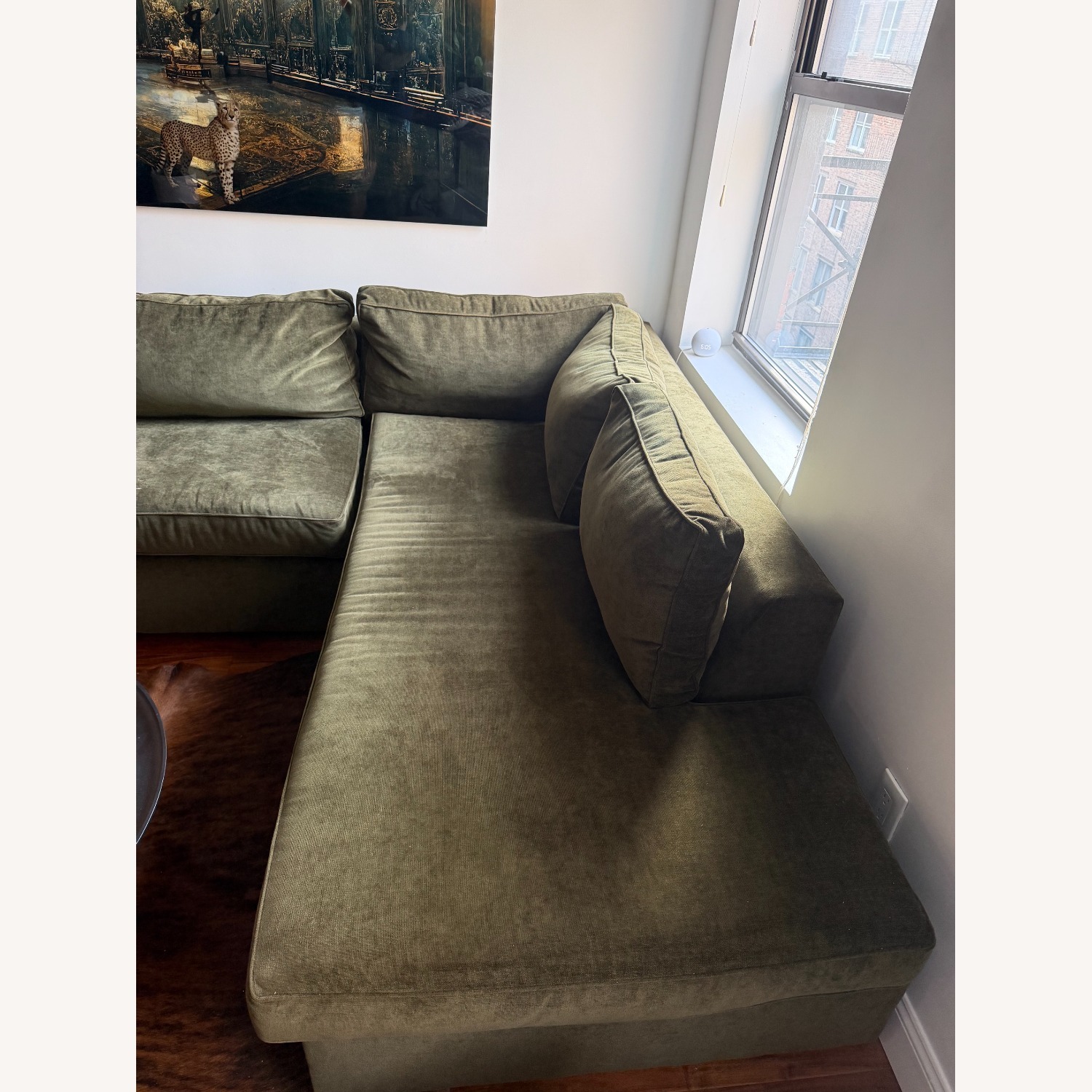 West Elm Juniper Green 2 Piece Sectional - image-3
