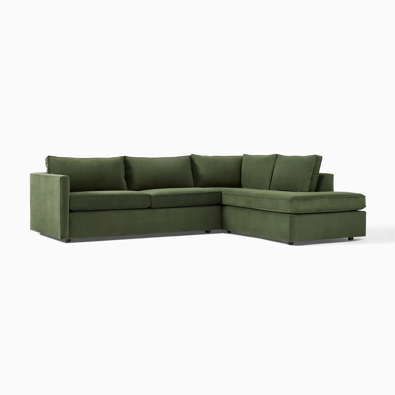 West Elm Juniper Green 2 Piece Sectional - image-5