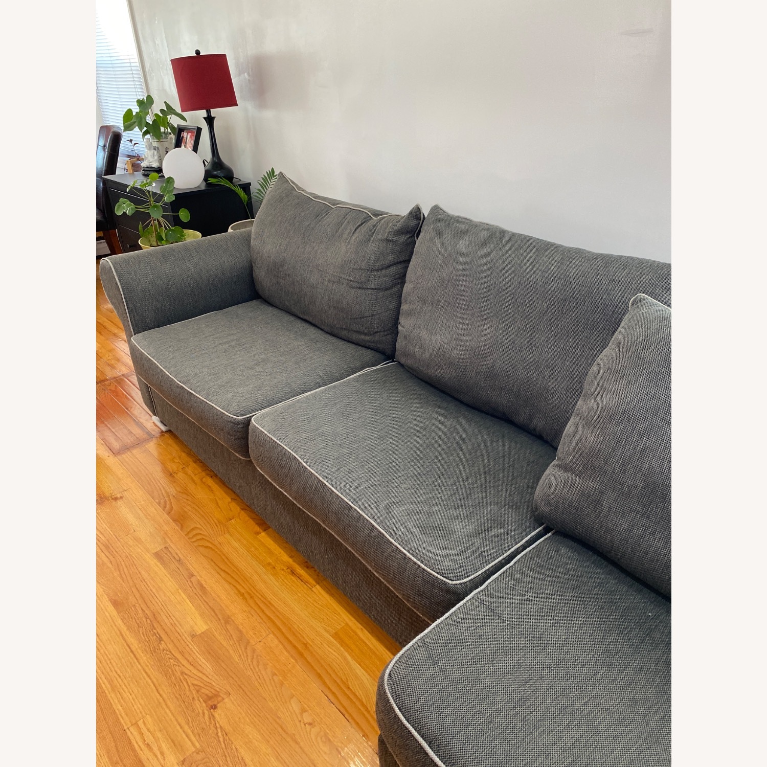 Light Gray Fabric 3+ Piece Sectional - image-5