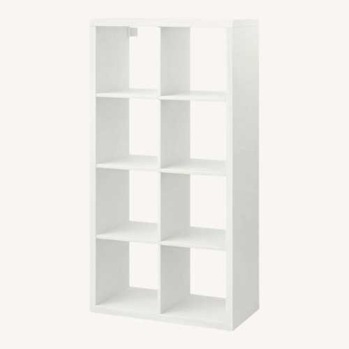Used IKEA KALLAX White Wood Bookcase for sale on AptDeco