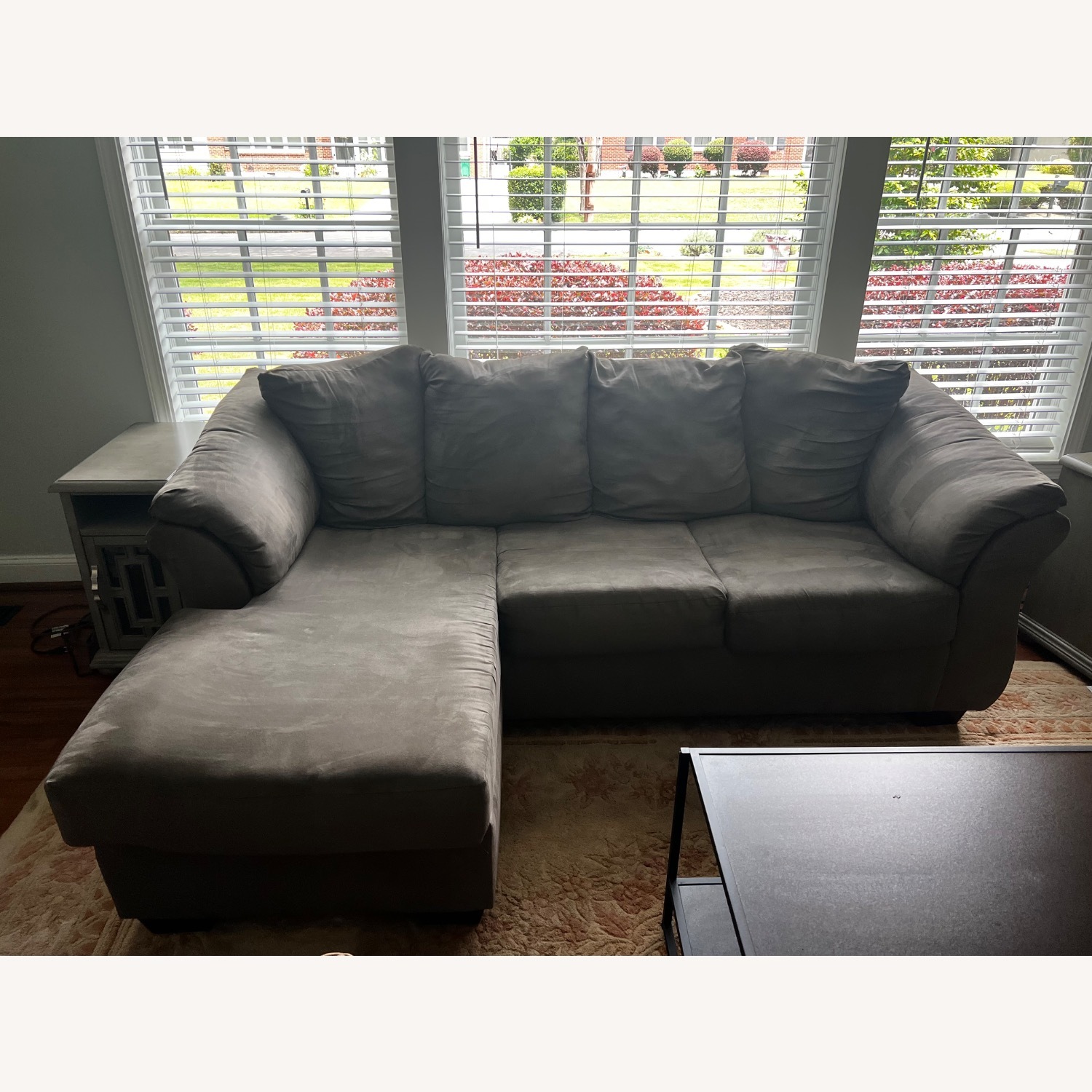 Ashley Furniture Darcy Dark Gray 2 Piece Sectional - image-1