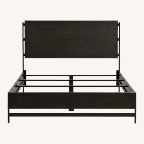 Used Pottery Barn Warren Black Wood Full Bed for sale on AptDeco