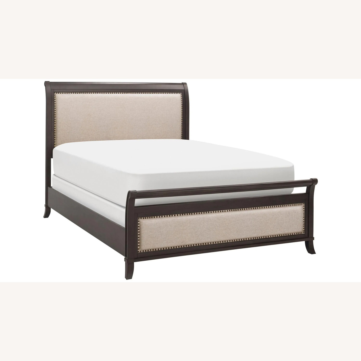 Raymour & Flanigan Dark Brown Wood Queen Bed - image-9