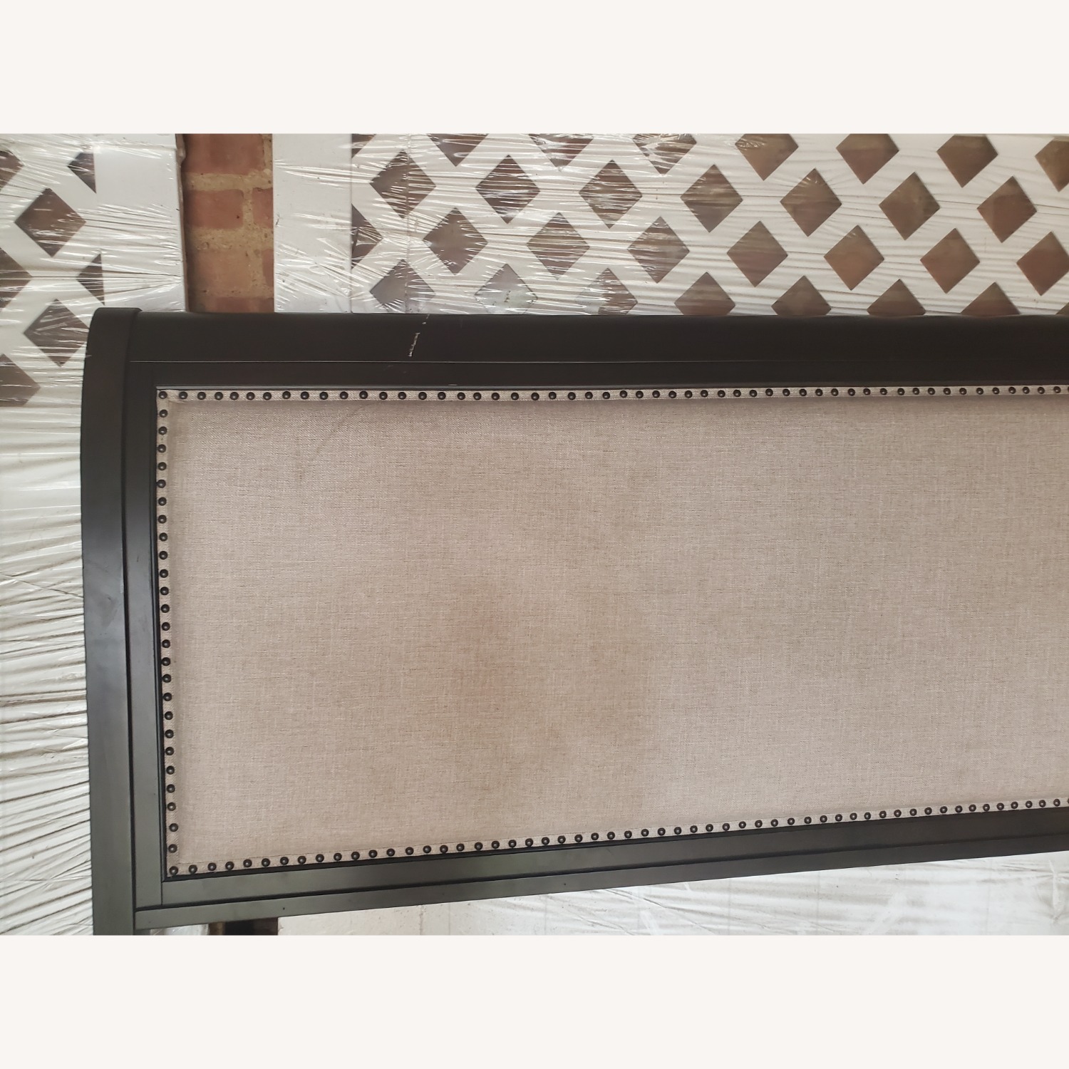 Raymour & Flanigan Dark Brown Wood Queen Bed - image-2