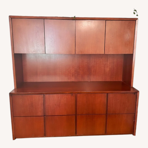 Used Dark Brown Wood Wall Unit for sale on AptDeco