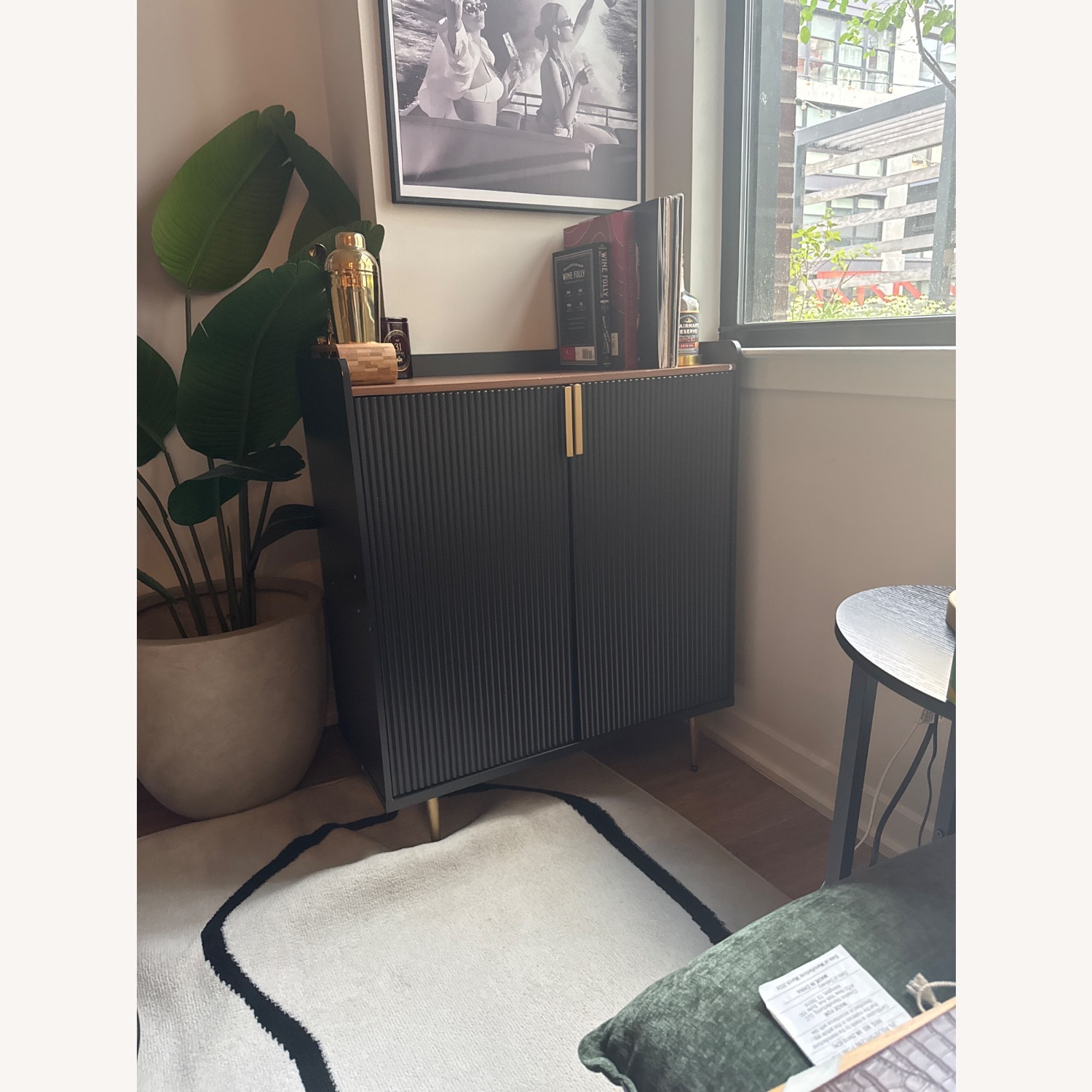 31.6'' Modern Coffee Bar Cabinet with Wine Racks and Storage Drawer - image-1