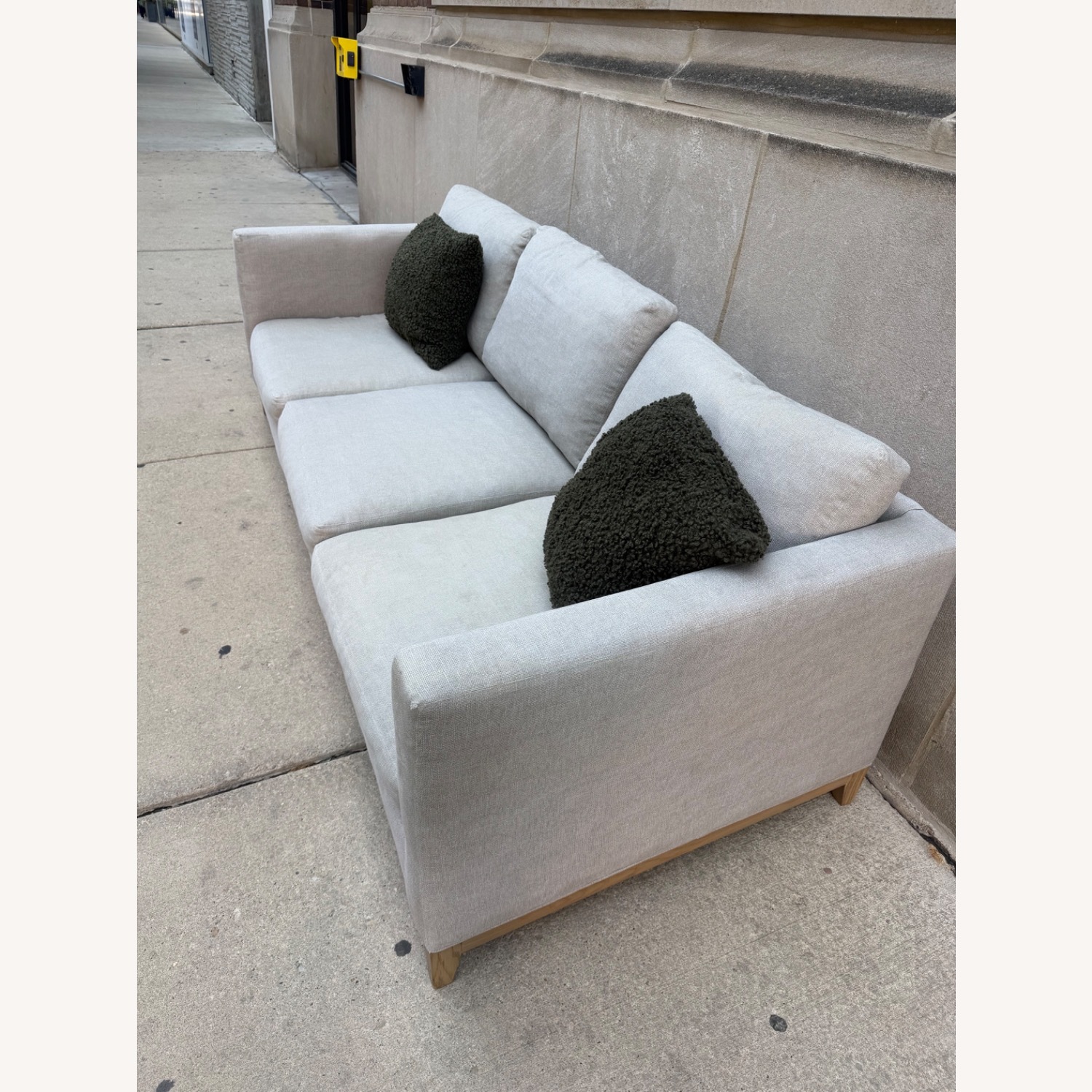Crate & Barrel Natural Pacific Wood Base Couch - image-2