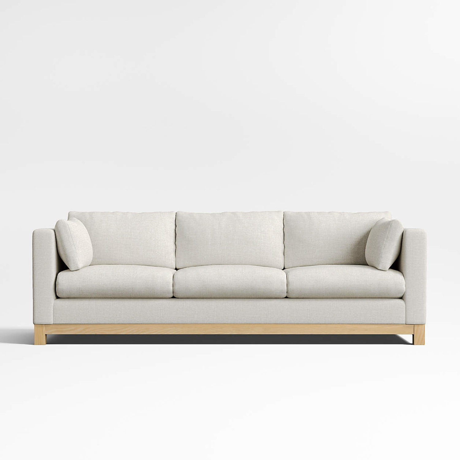 Crate & Barrel Natural Pacific Wood Base Couch - image-6