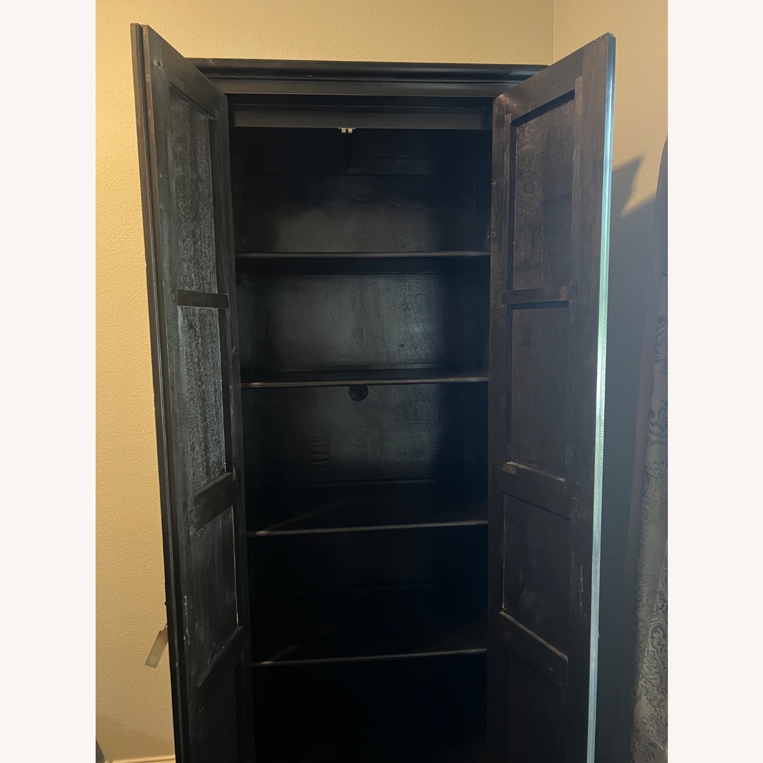 Palecek Dark Brown Wood Armoire - image-2