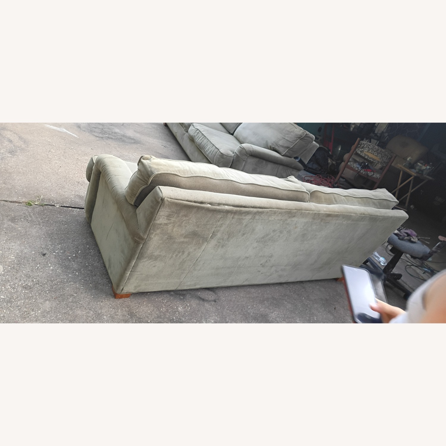 Green Fabric 3+ Seater Sofa Set - image-3