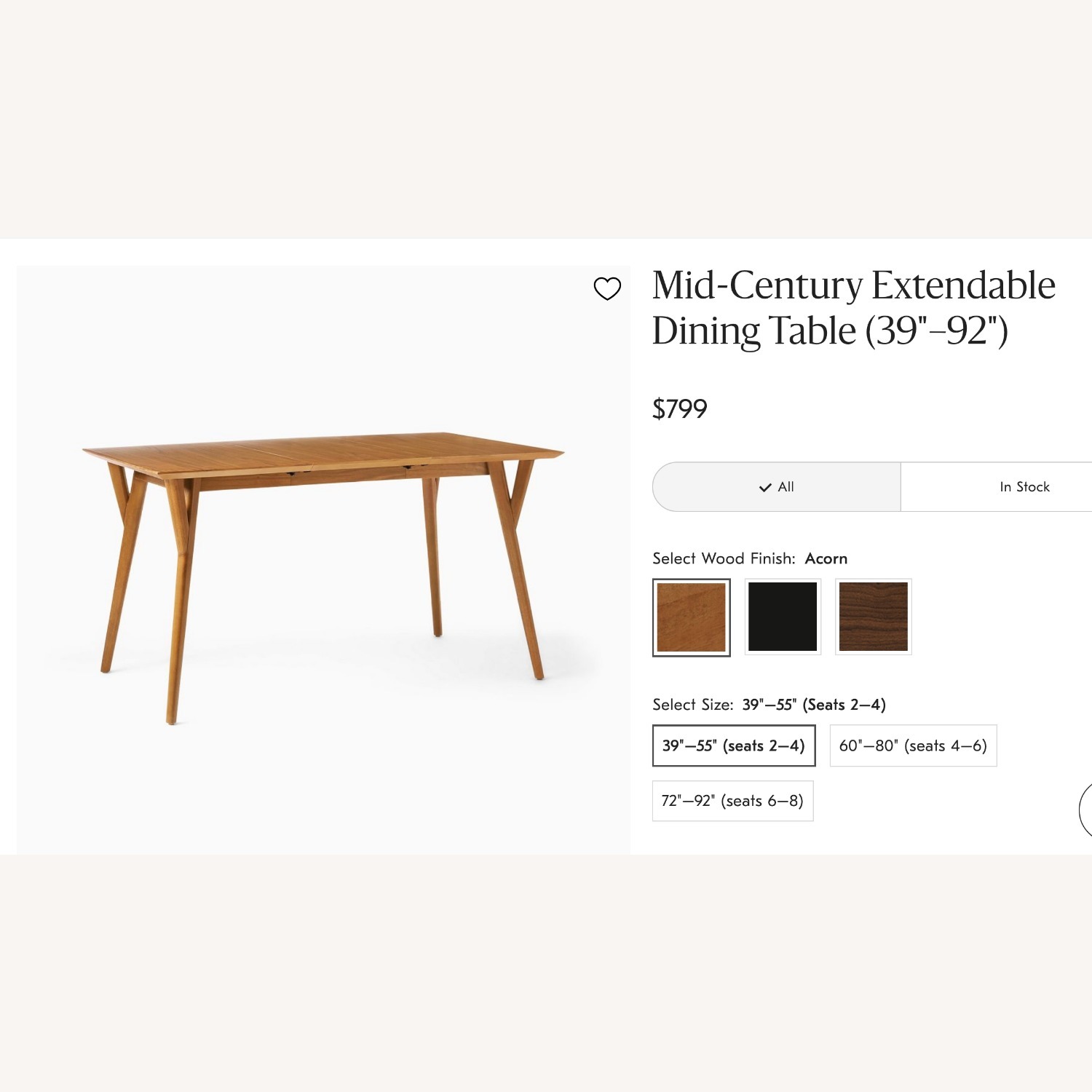 West Elm Mid-Century Extendable Table in Walnut  - image-5