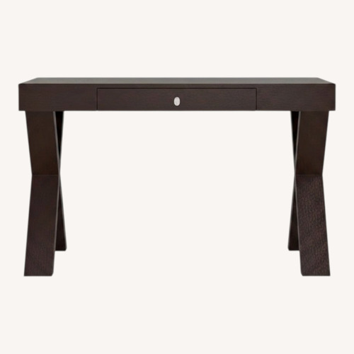 Used Wayfair Dark Brown Wood Desk for sale on AptDeco