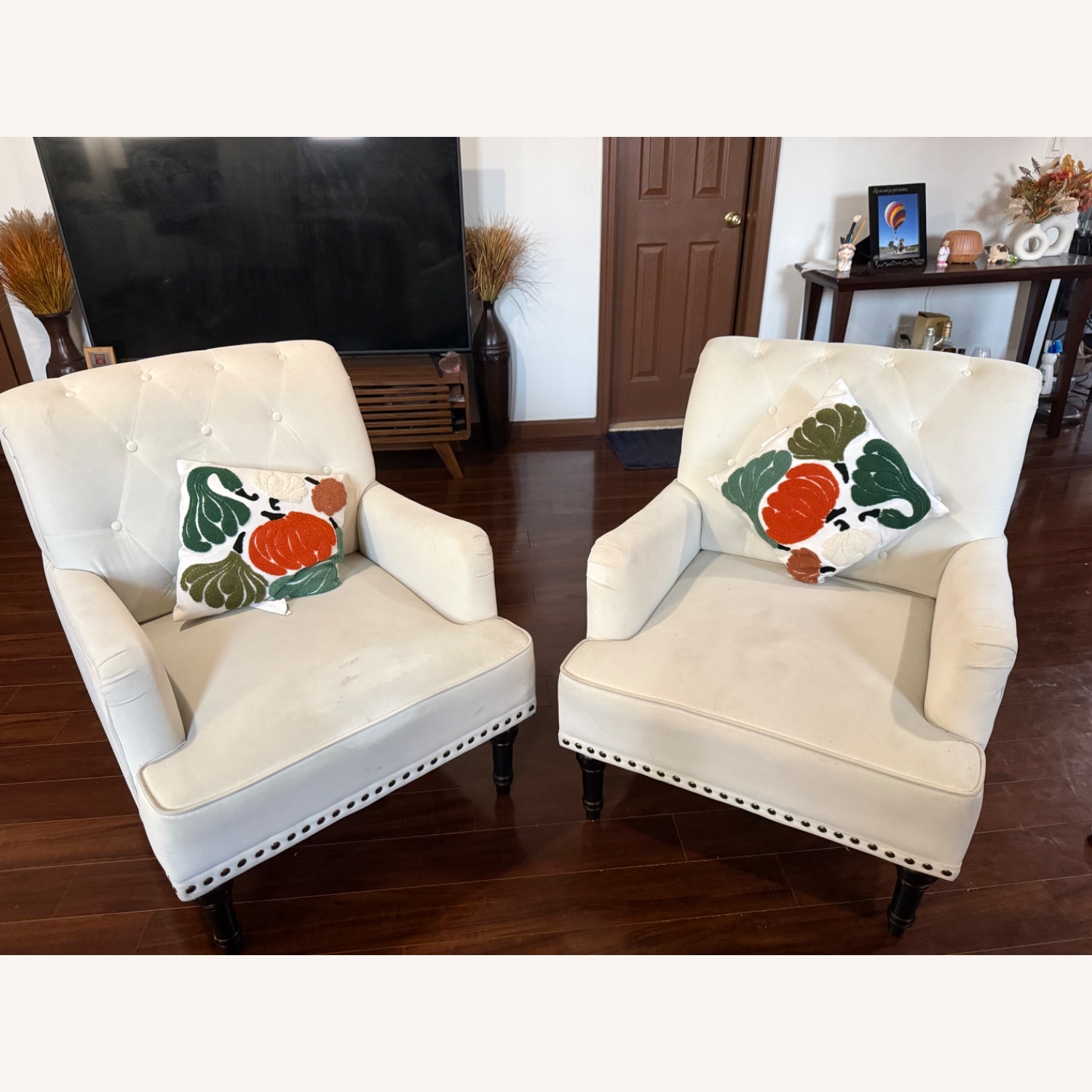 Wayfair White Faux Leather Armchair  - image-1