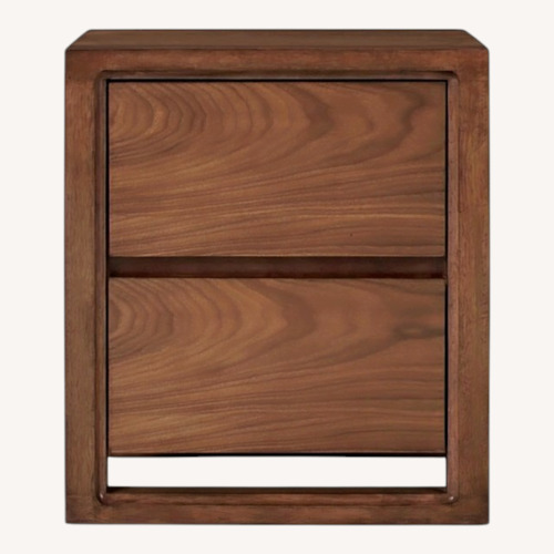 Used Raymour & Flanigan Dark Brown Wood Nightstands for sale on AptDeco