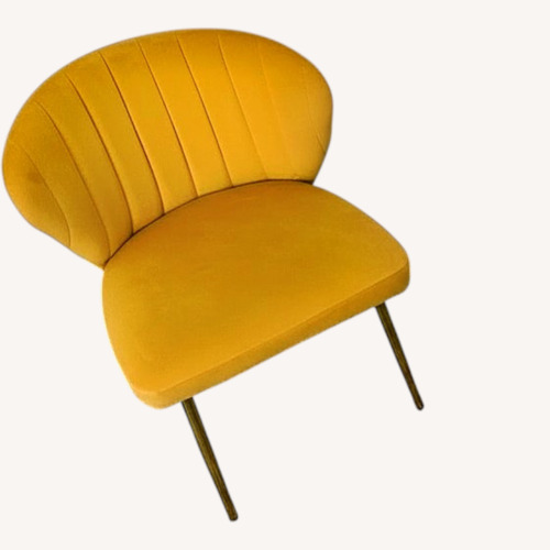 Used 2 Velvet Accent Chairs + Marble Side Table for sale on AptDeco