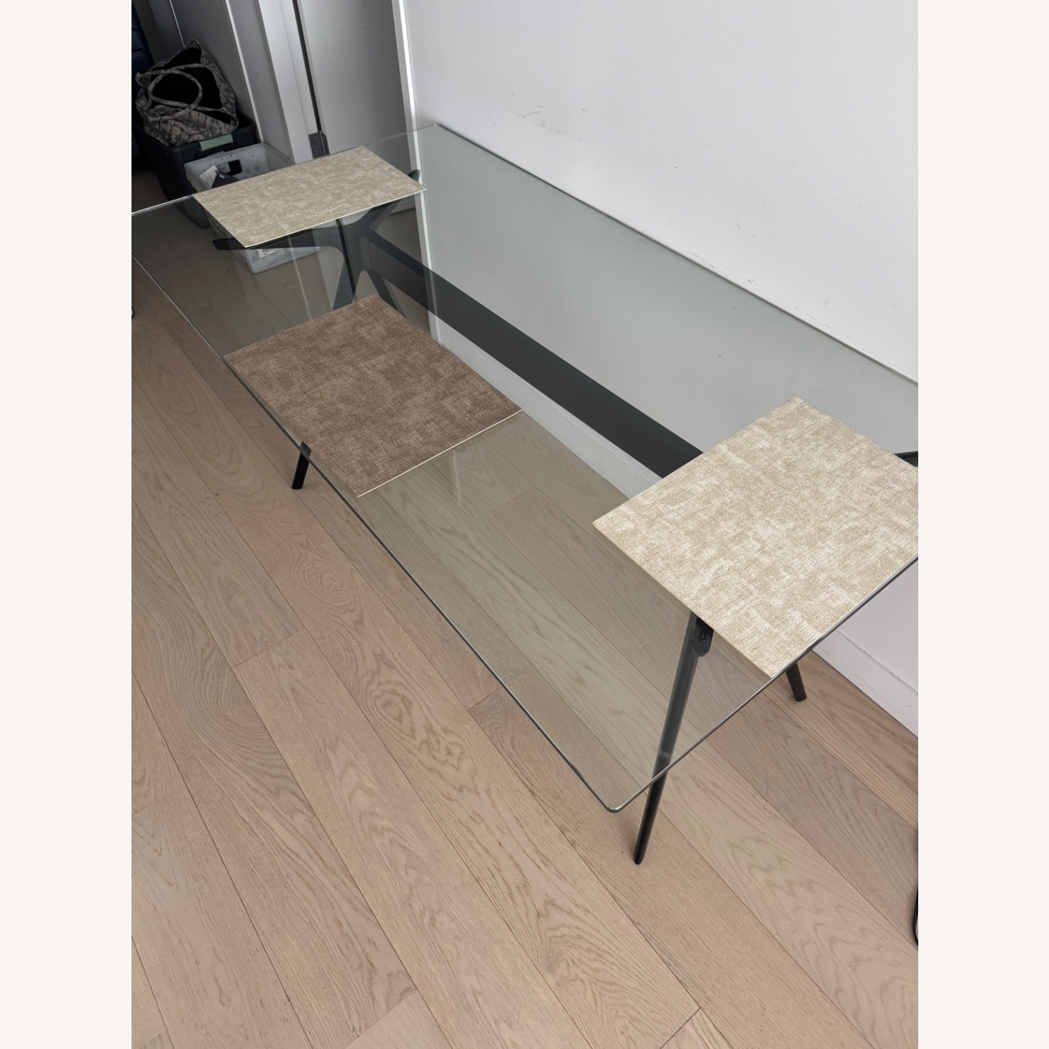Design Within Reach Black Glass Dining Table - image-2