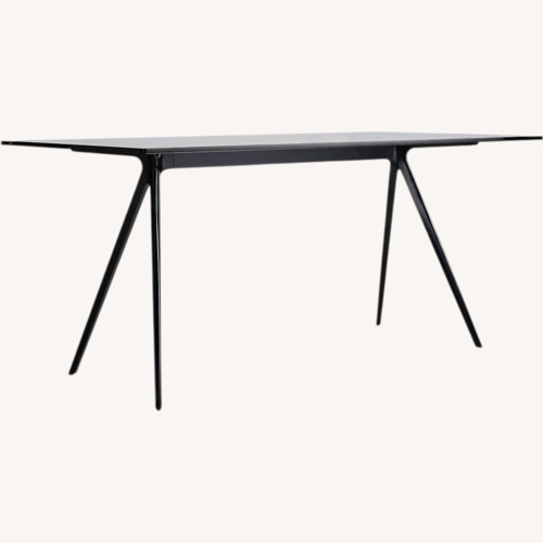 Used Design Within Reach Black Glass Dining Table for sale on AptDeco