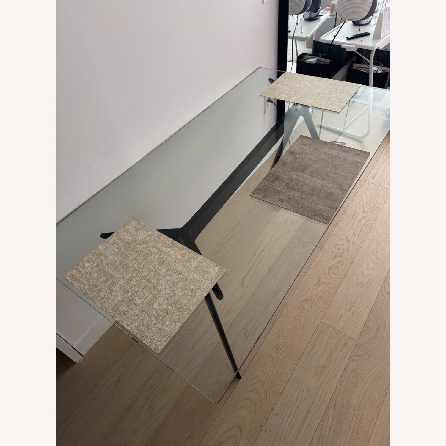 Design Within Reach Black Glass Dining Table - image-1