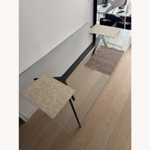Used Design Within Reach Black Glass Dining Table for sale on AptDeco