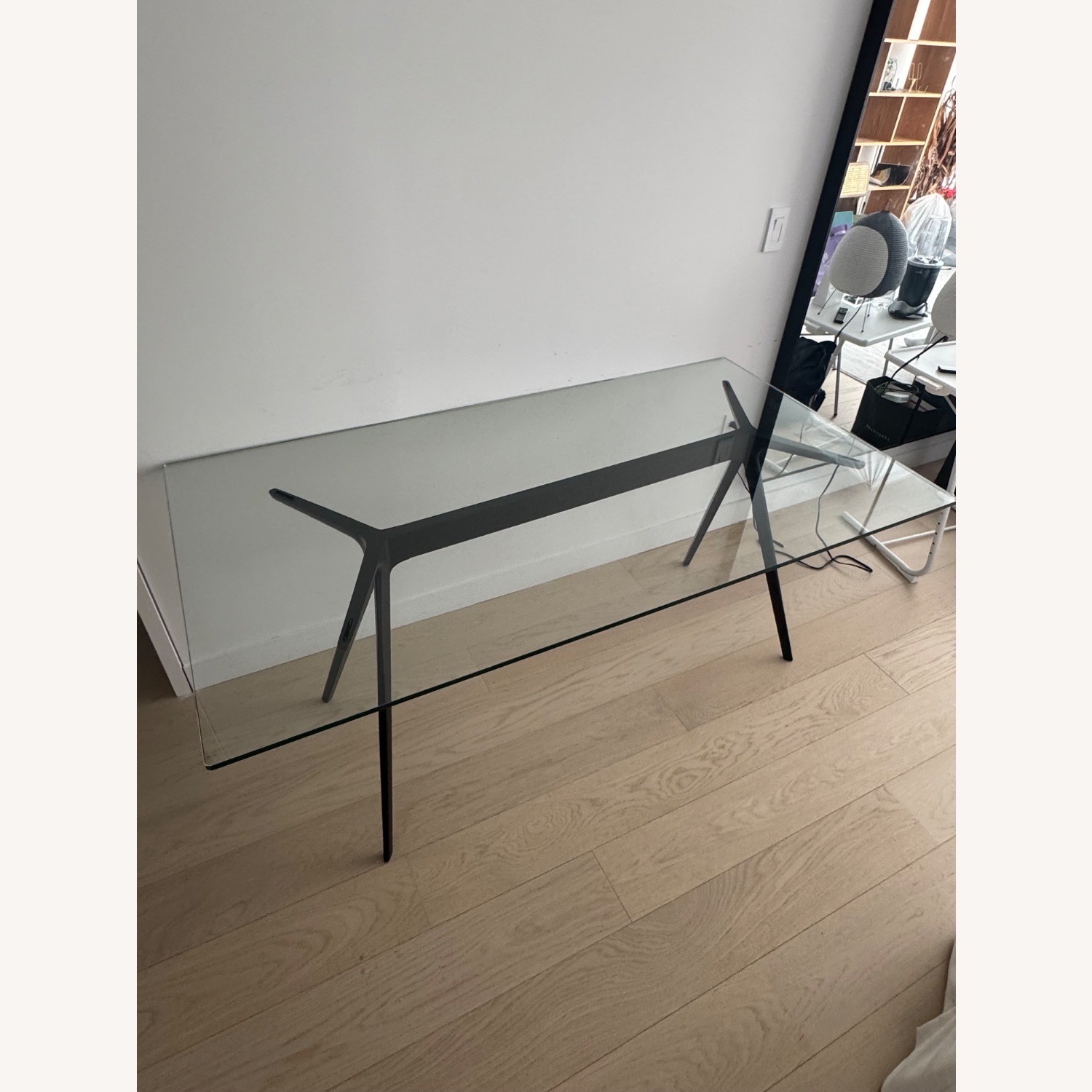 Design Within Reach Black Glass Dining Table - image-6