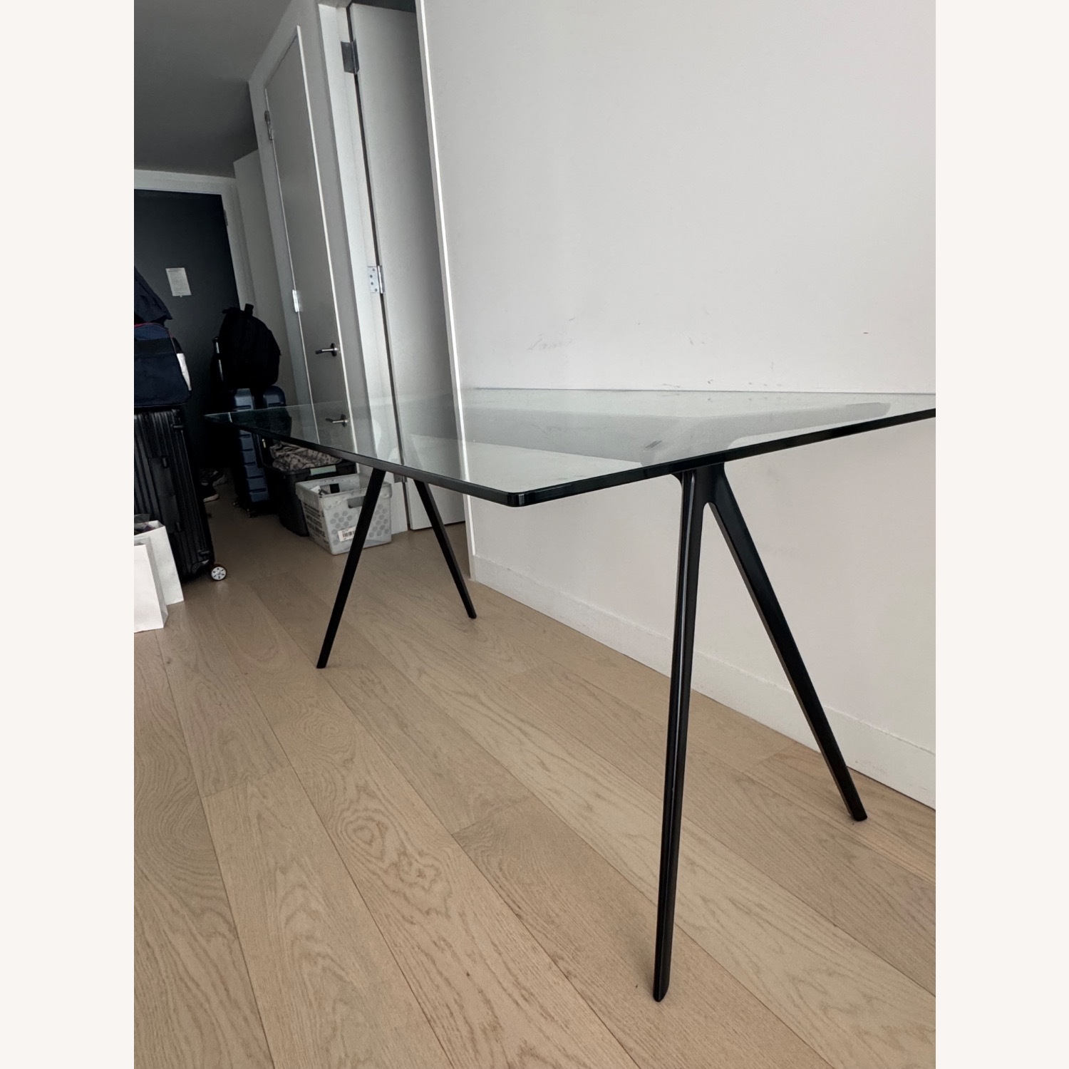 Design Within Reach Black Glass Dining Table - image-5