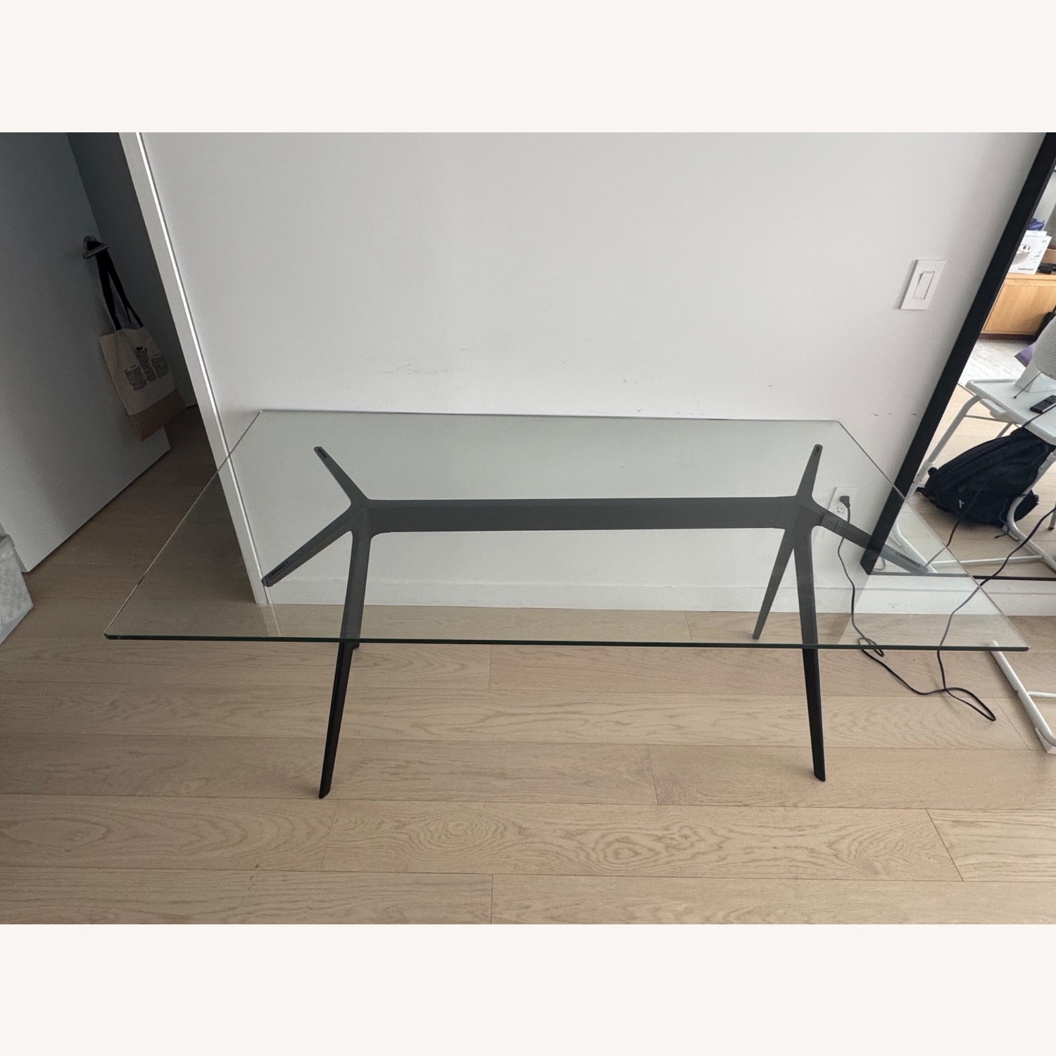 Design Within Reach Black Glass Dining Table - image-7