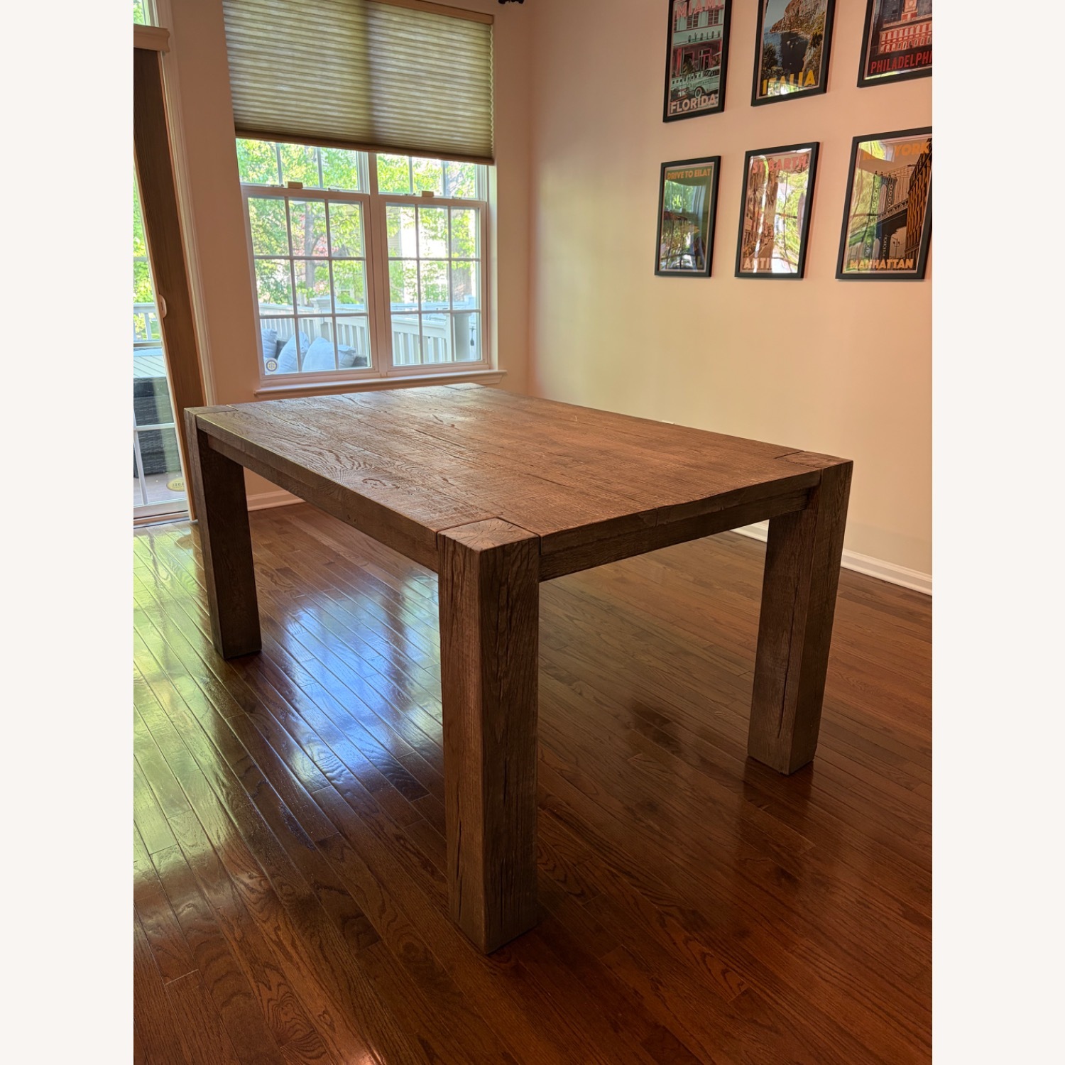 Restoration Hardware Dark Gray Dining Table - image-1