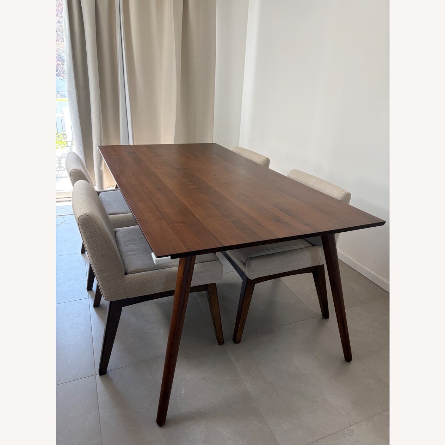 Article Seno 71" Dark Brown Wood Dining Table - image-1