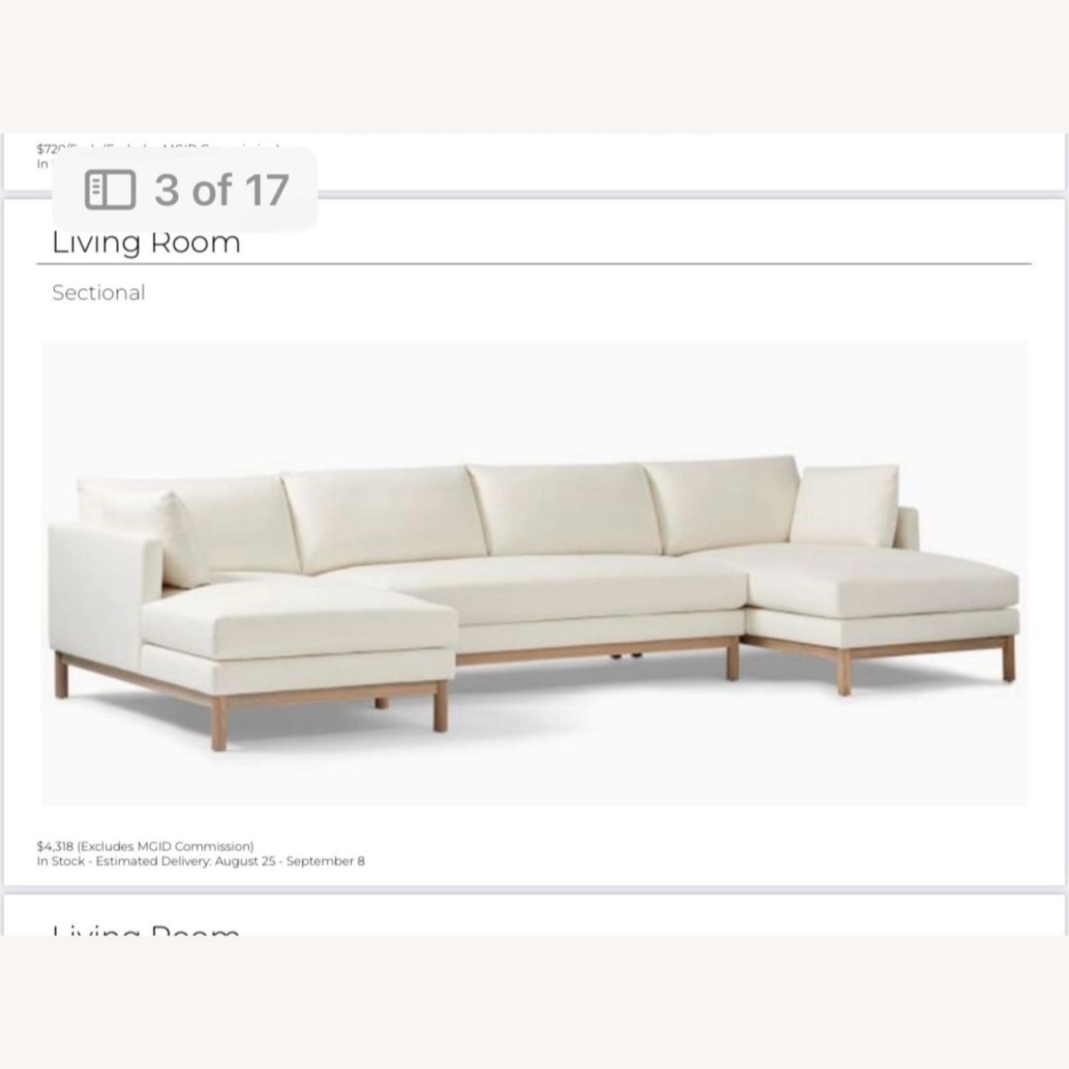 West Elm Hargrove Sofa  - image-3
