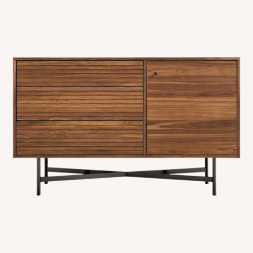 Used Room & Board Adrian Walnut Storage Unit Sideboard for sale on AptDeco