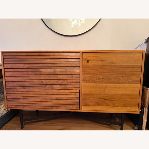 Used Room & Board Adrian Walnut Storage Unit Sideboard for sale on AptDeco
