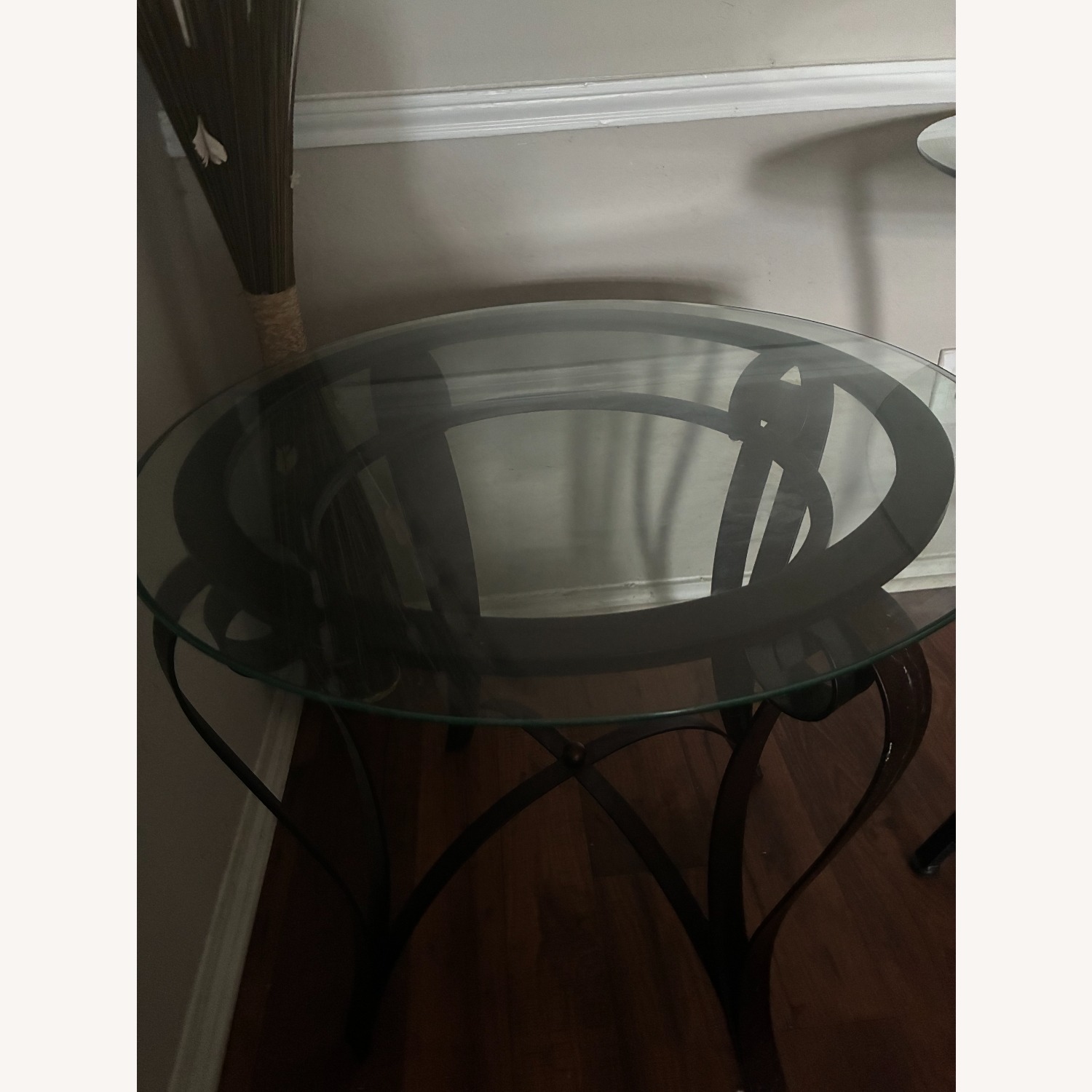 Modern Round Glass Side Table - image-1