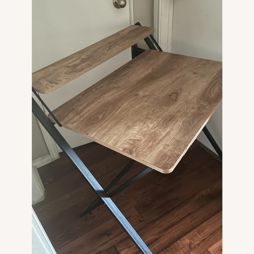 Used Modern Computer Desk with Monitor Shelf for sale on AptDeco