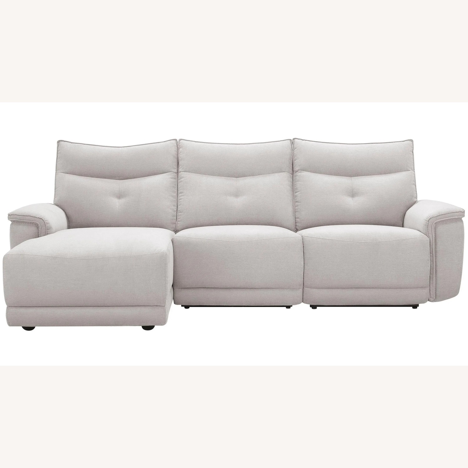 Graceland Light Gray Fabric 3+ Piece Sectional - image-4