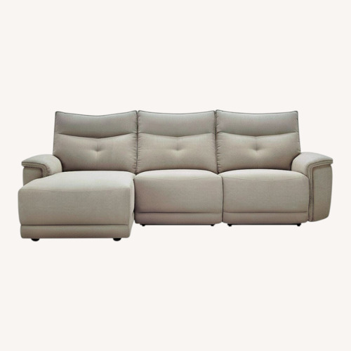 Used Graceland Light Gray Fabric 3+ Piece Sectional for sale on AptDeco