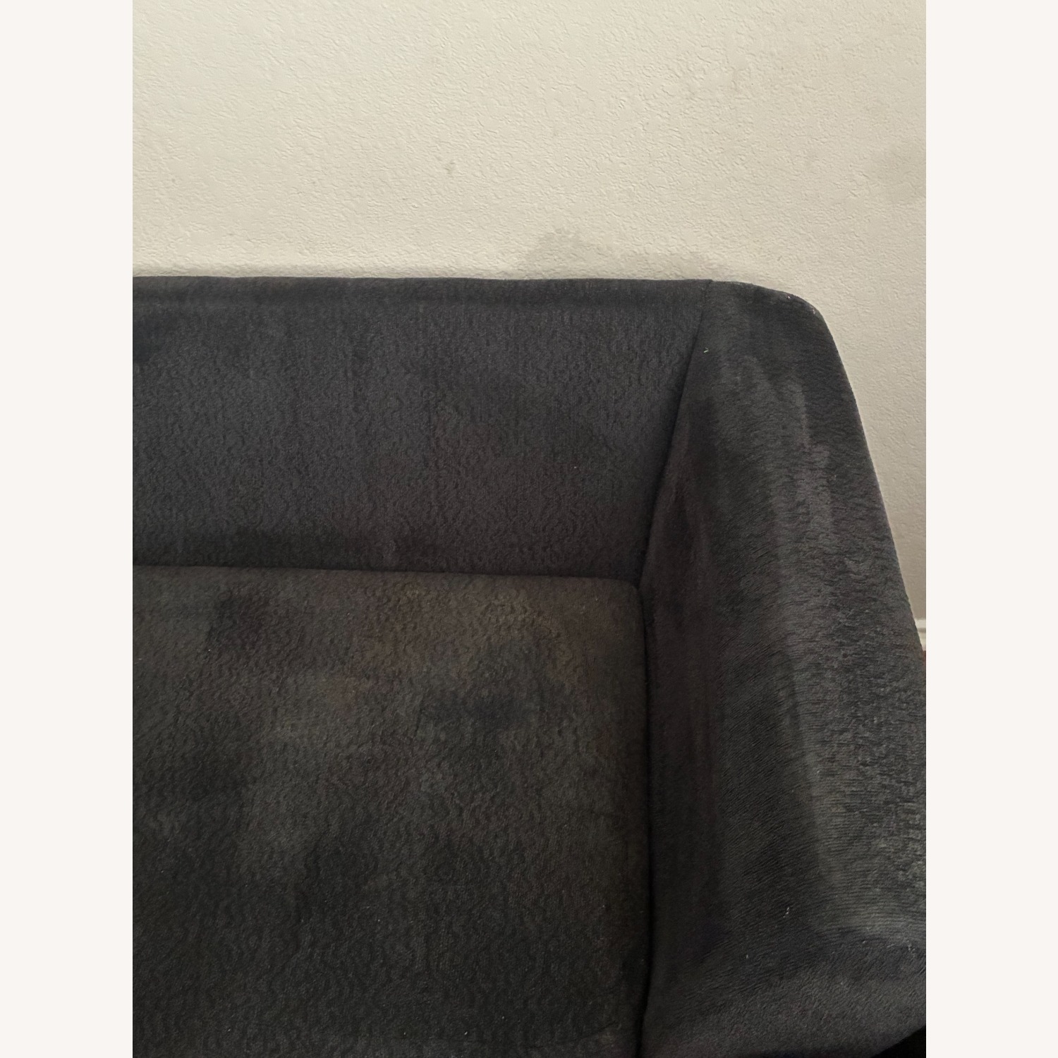 Contemporary Dark Gray Loveseat - image-3