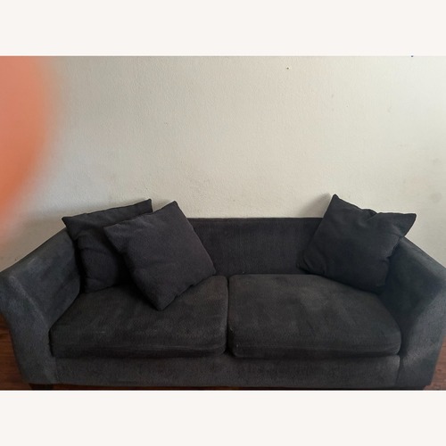 Used Contemporary Dark Gray Loveseat for sale on AptDeco
