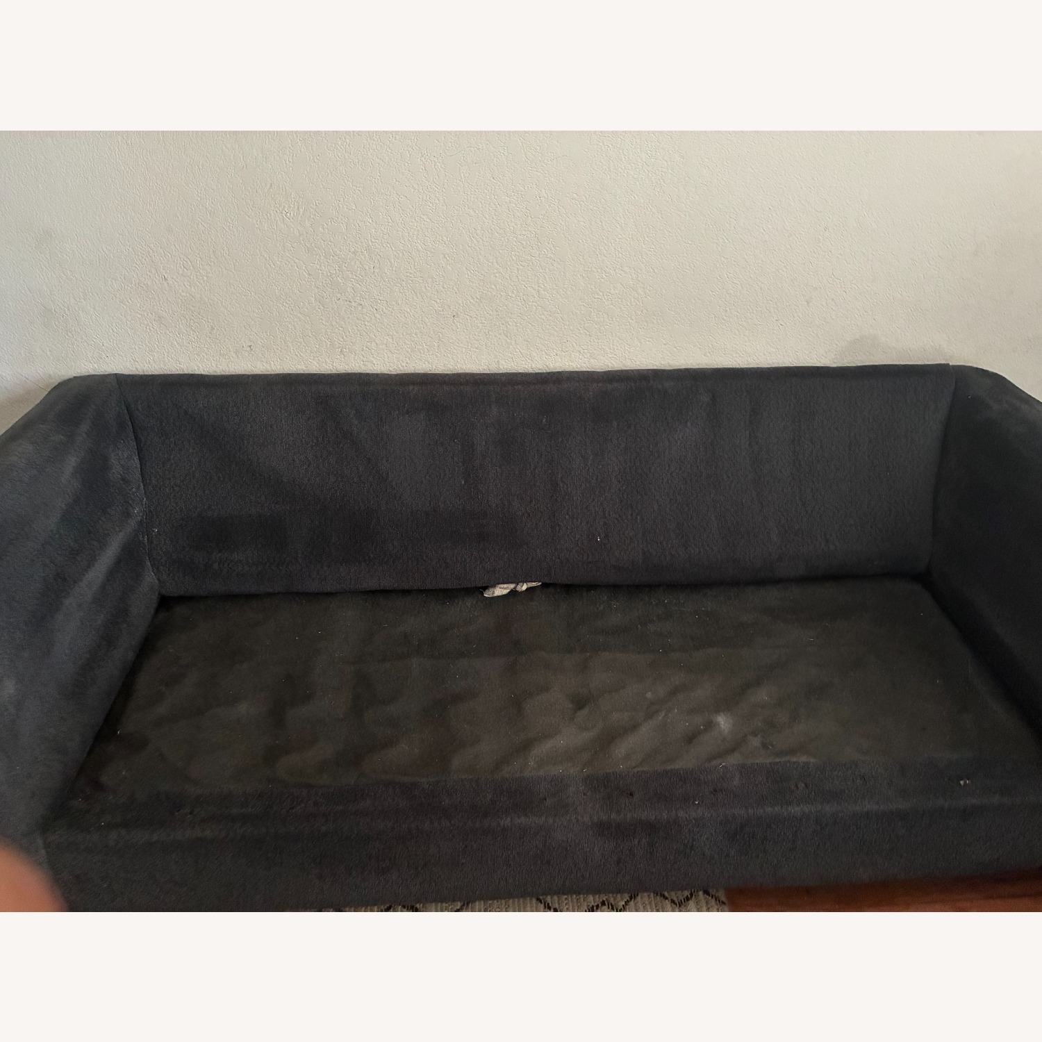 Contemporary Dark Gray Loveseat - image-5