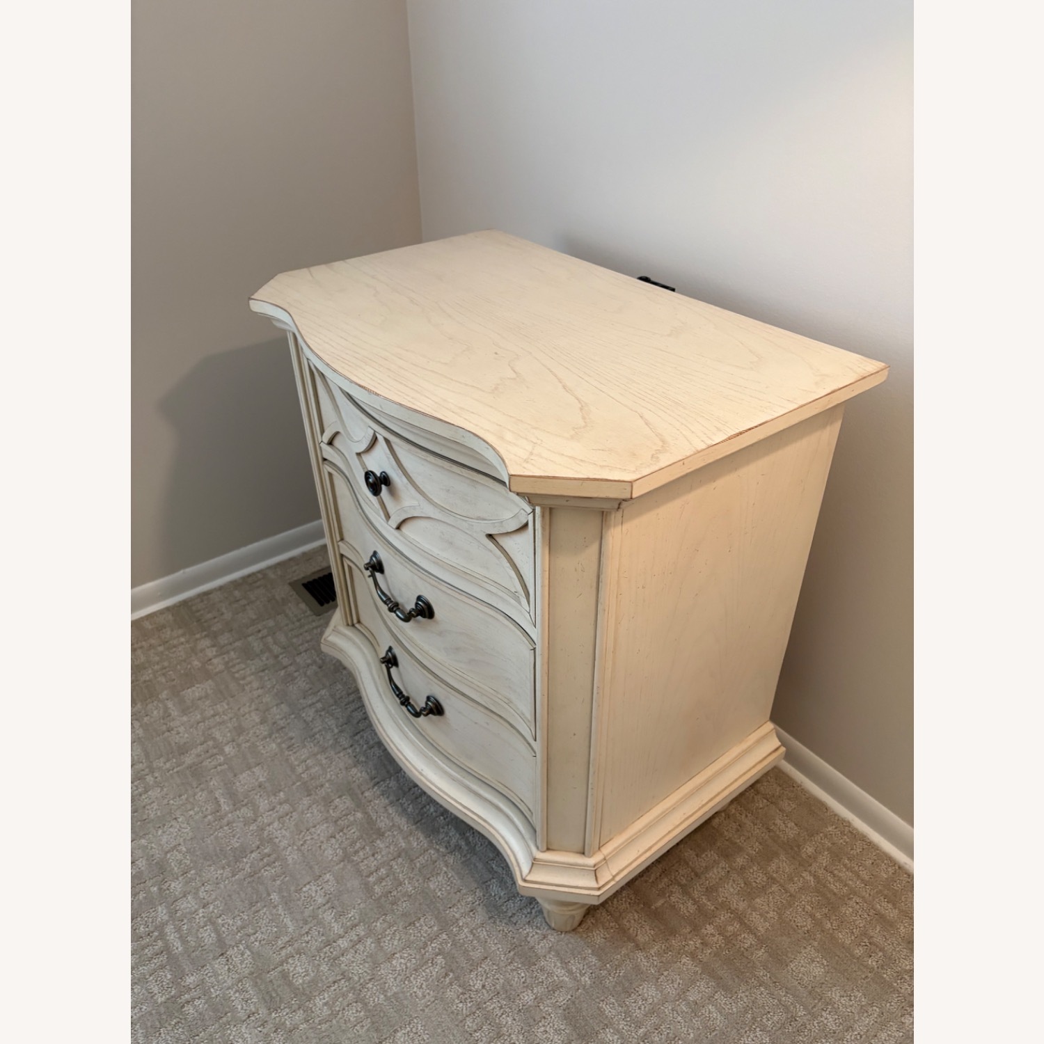 Bisque 3 Drawer Nightstand - image-5