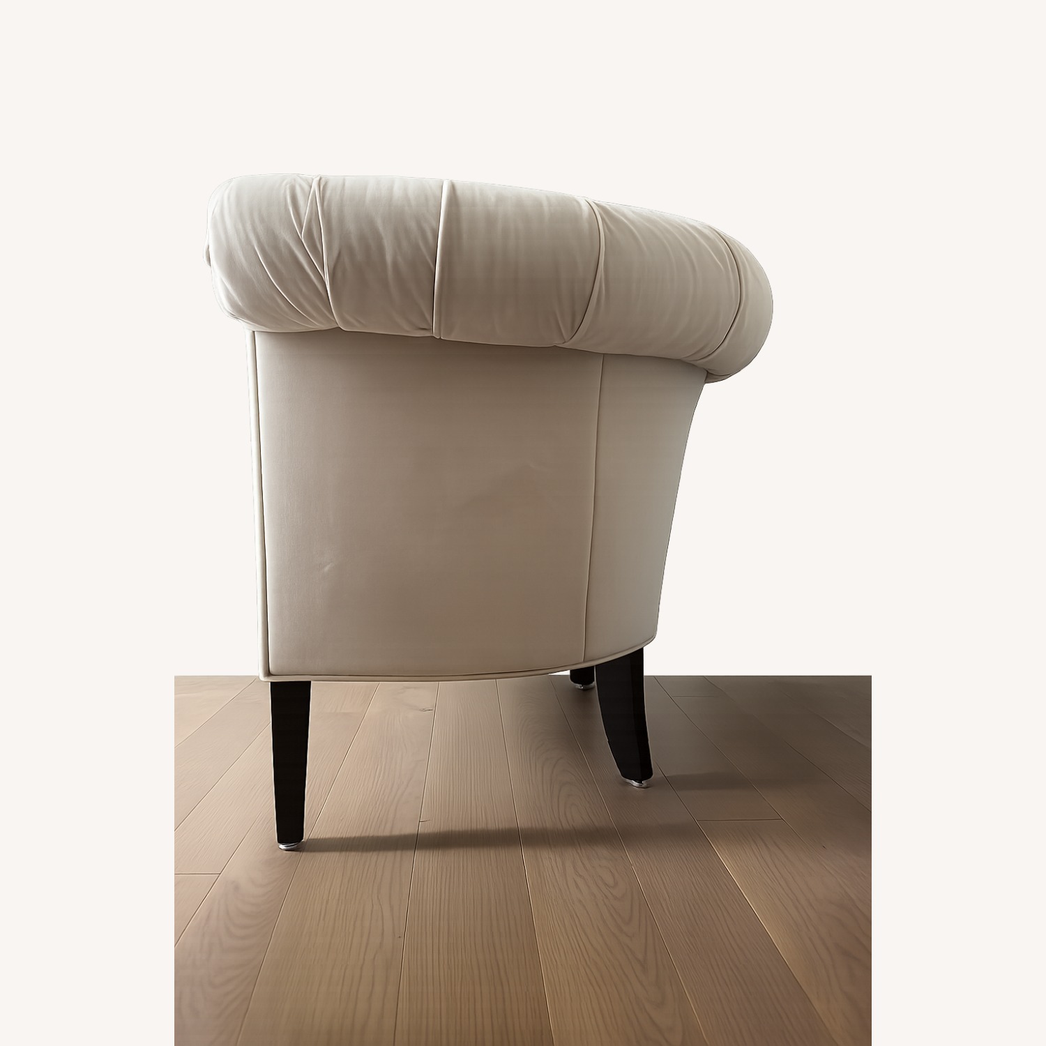 Pottery Barn Natural Suede Armchair - image-2