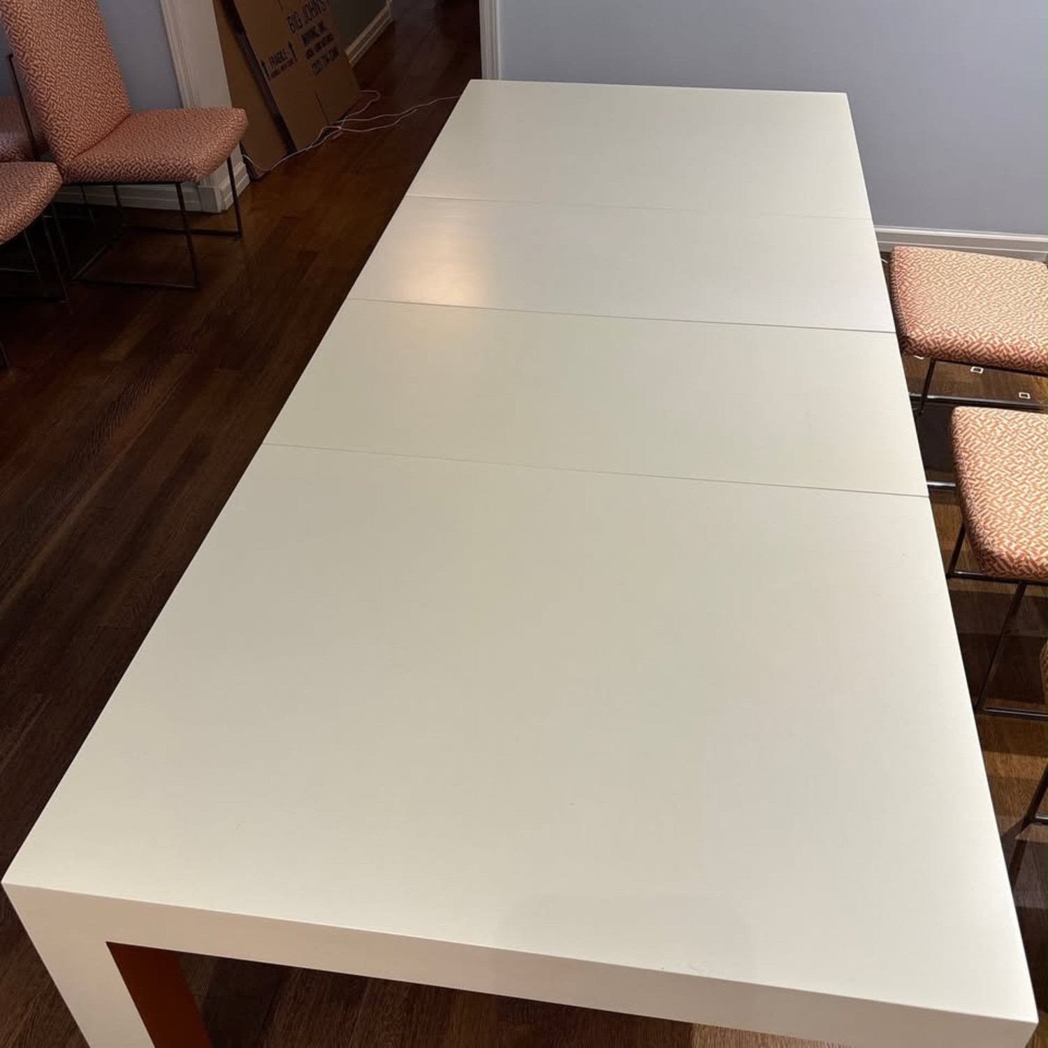 Milo Baughman White Dining Table - image-1