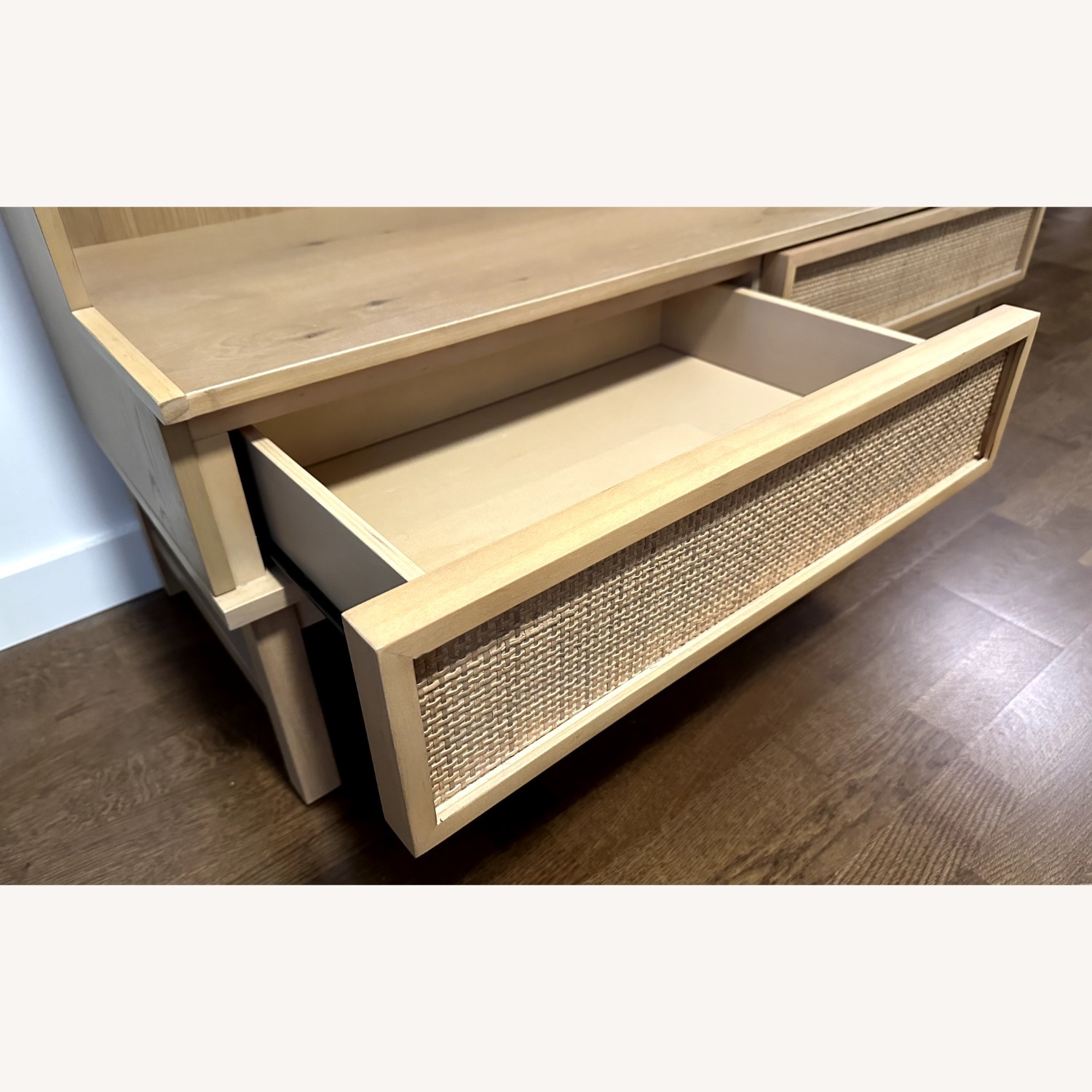Target Wood & Cane Entryway Bench & Hall Tree - image-4