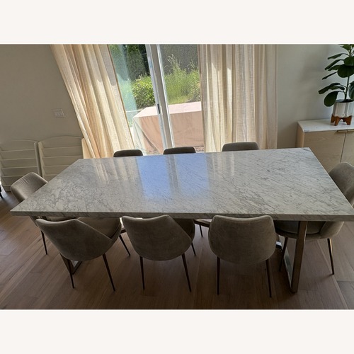 Used Restoration Hardware Torano Marble Rectangular Dining Table 96" for sale on AptDeco