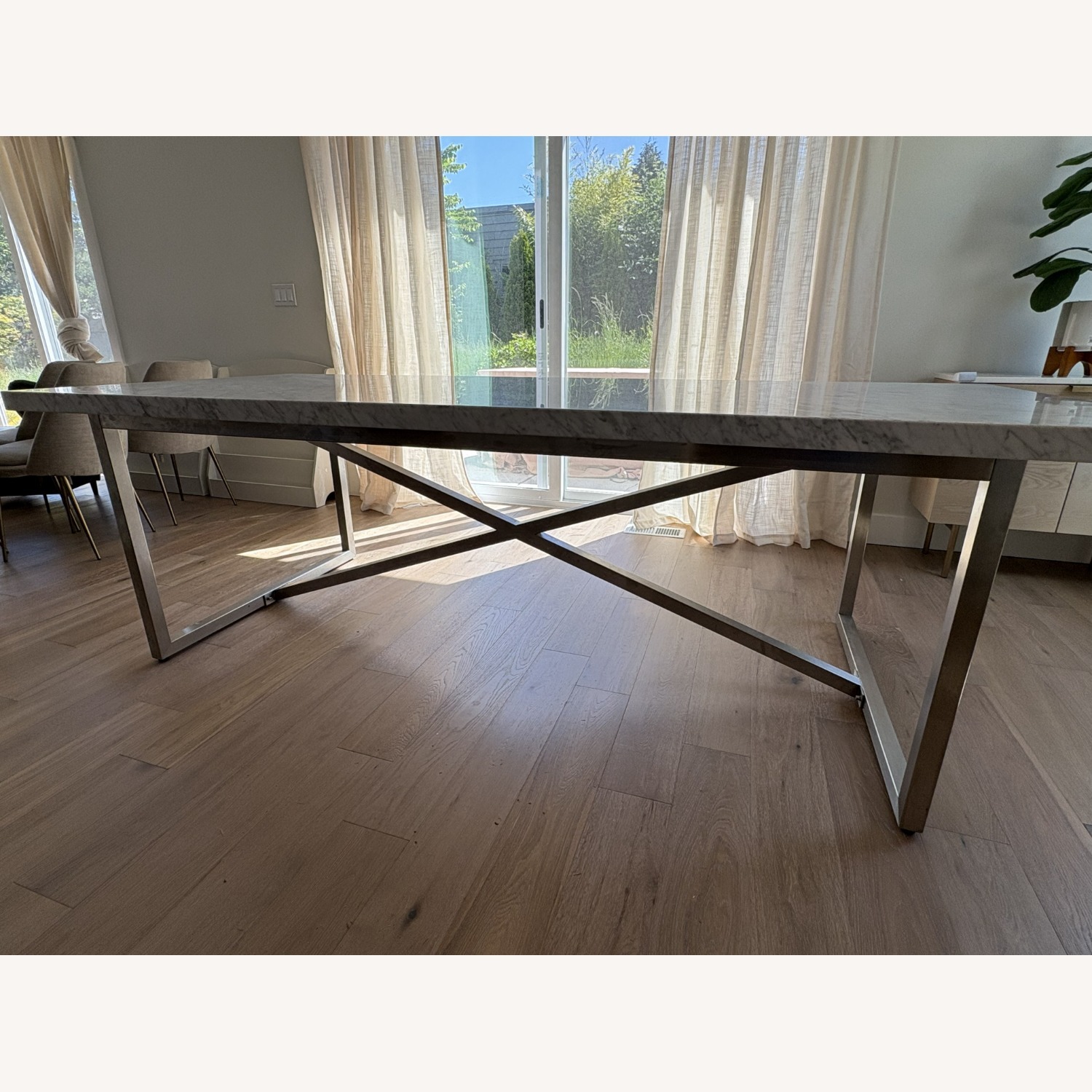Restoration Hardware Torano Marble Rectangular Dining Table 96" - image-3