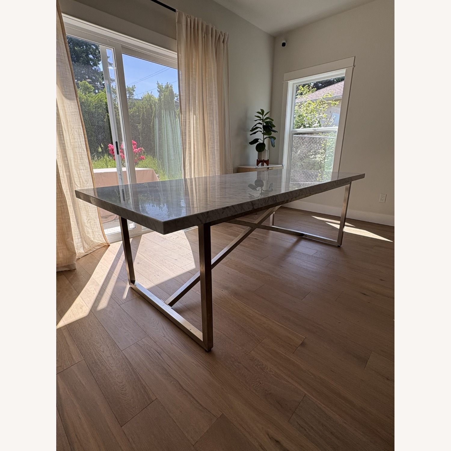 Restoration Hardware Torano Marble Rectangular Dining Table 96" - image-2