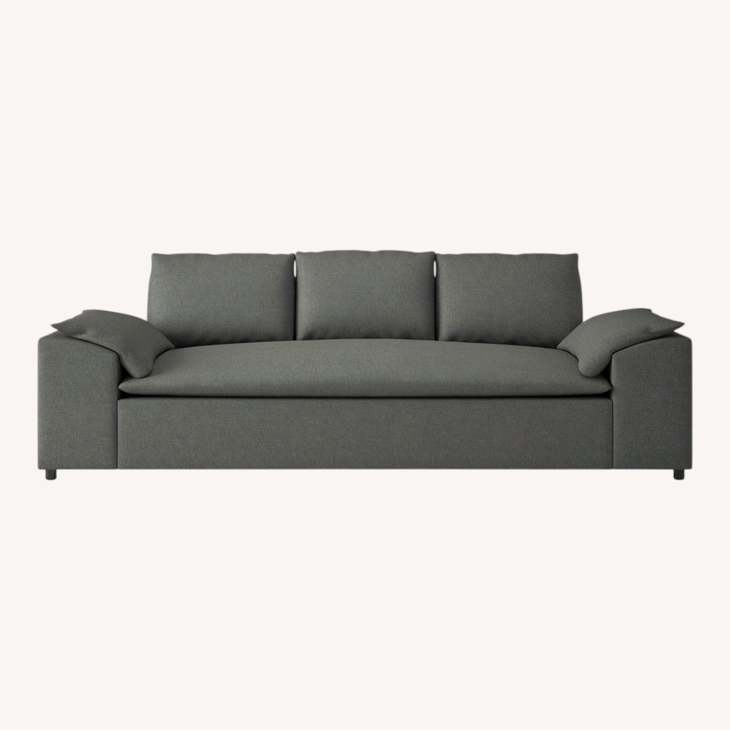 CB2 Algora Dark Gray Fabric 3+ Seater Sofa - image-0