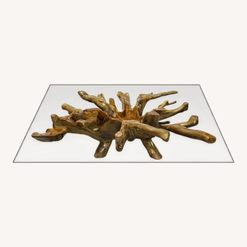 Used Light Brown Wood Coffee Table for sale on AptDeco