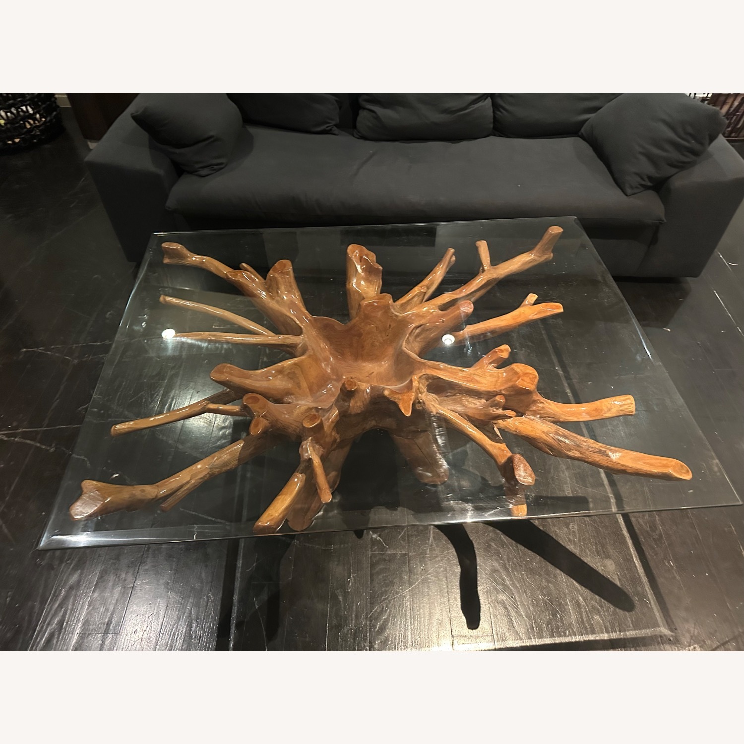 Light Brown Wood Coffee Table - image-2